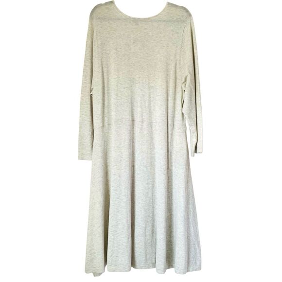 Torrid Sweater Dress 4X Oatmeal Heather Cross Front Skater Mini Preppy Autumn - Picture 3 of 10